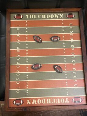 Aaron Brothers Touchdown Football Field Wall Hanging with Football Magnets